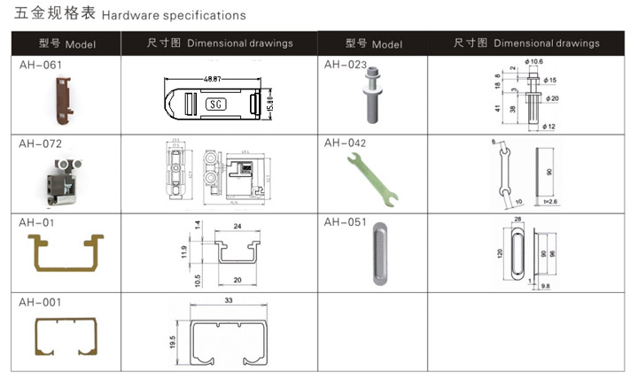 SG-SD003移門五金