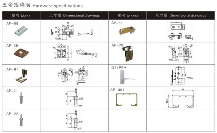 SG-FD005移門五金